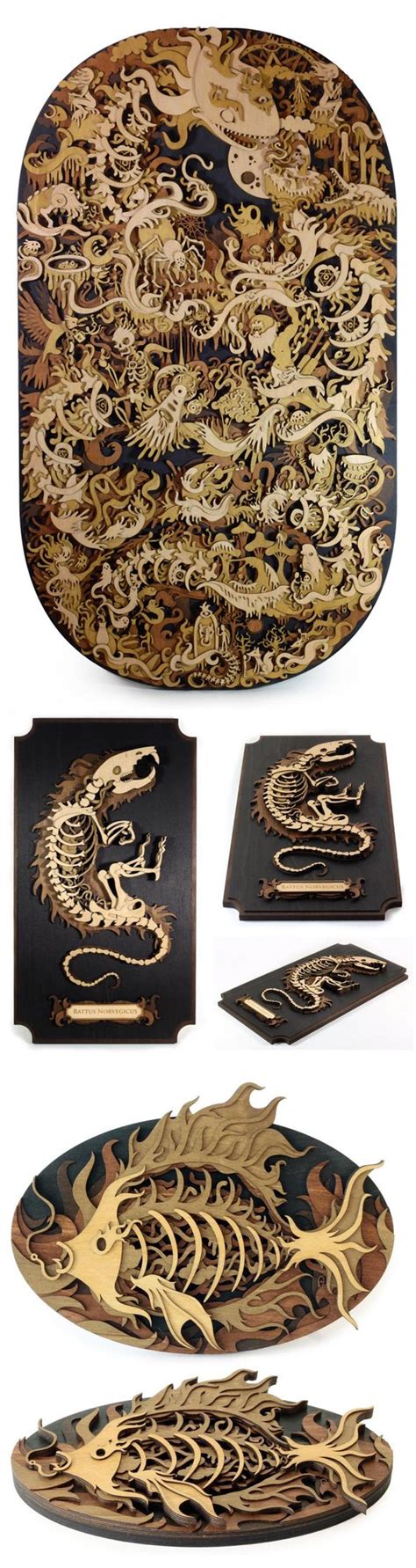 sharp  precise laser cut wood crafts bored art