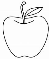 Apple Drawing Clipart Template Line Outline Apples Clip Sketch Mansanas Cliparts Stencil Transparent Blackline Printable Stamp Pineapple Getdrawings Digital Coloring sketch template