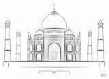 Coloring Palace Mahal Taj Pages Printable Drawing Color Paper Drawings sketch template