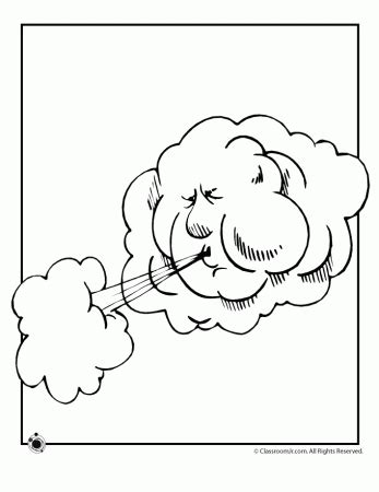 windy day windy clipart black  white coloring home
