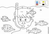 Malen Zahlen Aufgaben Leichte Rechenaufgaben Unterwasserwelt sketch template