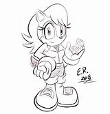 Sally Acorn Coloring Drew Evelyn sketch template