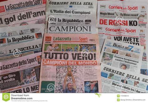 italian newspapers editorial photography image  good
