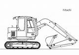 Loader Excavator Colornimbus sketch template