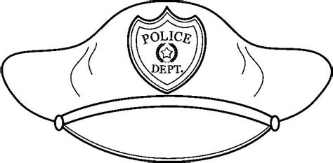 coloring police hat craft coloring pages