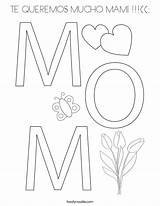 Coloring Mucho Te Mami Queremos Print Mothers Happy Built California Usa Heart sketch template
