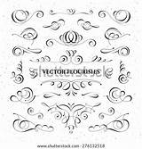 Flourishes Vector Flourish Elements Shutterstock Quality Collection High 123freevectors sketch template