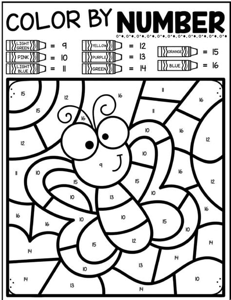 pin  color  number coloring pages
