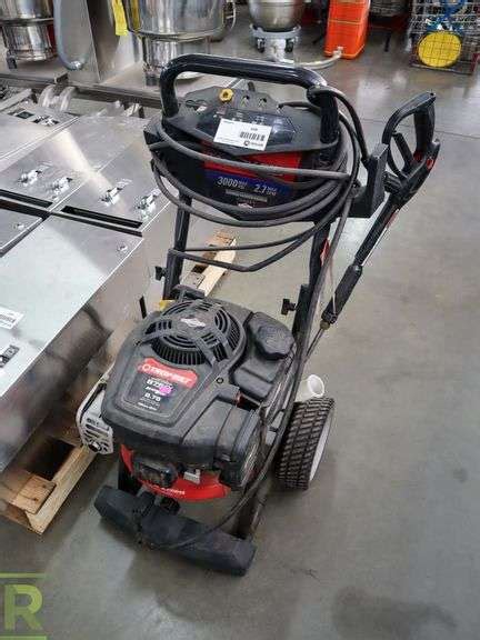 troy bilt  pressure washer gas  psi roller auctions