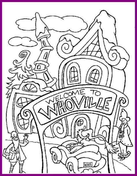 grinch  stole christmas coloring pages  getcoloringscom