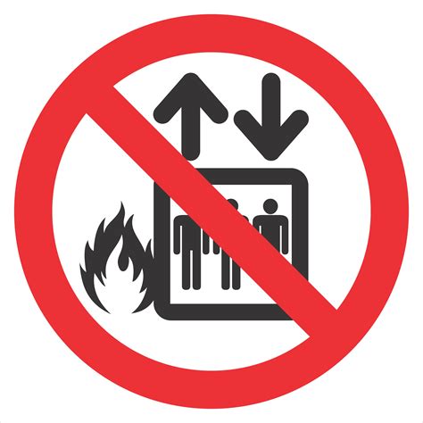 placa de sinalizacao indicacao proibido utilizar  elevador em caso de incendio p projeb