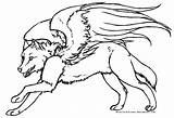 Wolf Coloring Pages Winged Drawing Lineart Wings Color Female Wolves Kitsune Pup Drawings Anime Base Colouring Deviantart Template Little Line sketch template