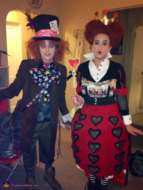 Mad Hatter And The Queen Of Hearts Halloween Costumes