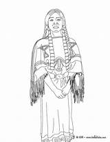 Sacajawea Sacagawea Hellokids Adults Coloringhome Indien Línea Imprimir sketch template