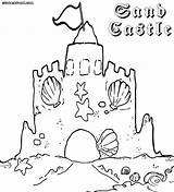 Sandcastle Coloring Pages Sand Castle Drawing Template Getdrawings Print Colorings sketch template
