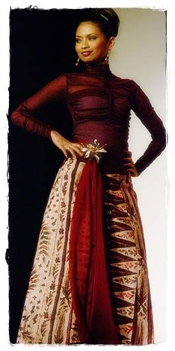model gaun batik modern wanita terkini