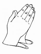 Praying Hands Coloring Clipart Children Pages Child Printable Clip Bible Prayer Kids Hand Preschool Cartoon Drawing Cliparts Baby Girl Body sketch template