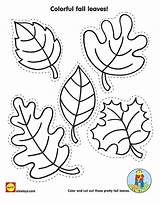 Fall Leaves Printable Coloring Templates Pages Leaf Cut Kids Welcome Color Autumn Printables Template Crafts Shapes Print Kindergarten Activities Falling sketch template