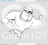 Robber Running Outlined Thoman sketch template