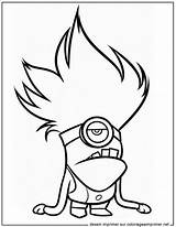 Kevin Minion Coloring Pages Getcolorings sketch template