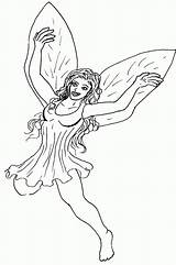 Fairy Coloring Pages Fairies Girl Printable Drawing Print Pixie Kids Easy Hollow Draw Fantasy Sketch Coloringhome sketch template