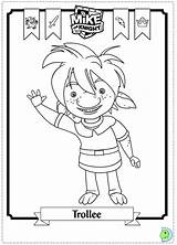 Dinokids Knight Mike Coloring Close sketch template