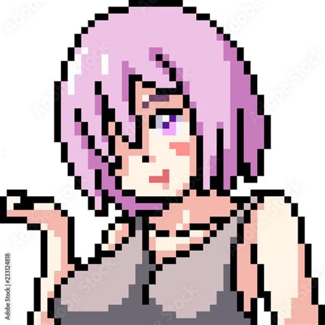 cute anime pixel art grid pixel anime girl search result cliparts  pixel anime pixel art grid