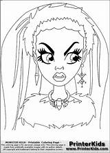Abbey Coloring Pages Monster High Bominable Getdrawings Getcolorings sketch template
