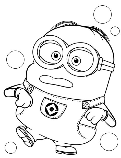 despicable  minion coloring pages dave