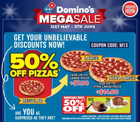 dominos pizza megasale   great deals singapore