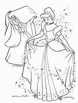 Coloring Cinderella sketch template