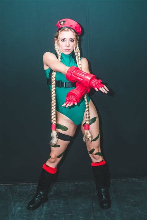 Woman Wearing Street Fighter Character Cosplay Outfit