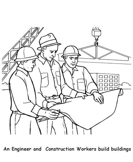 construction workers coloring pages learny kids