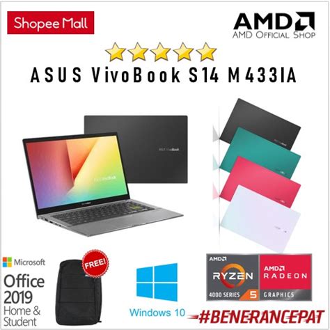 Asus Vivobook S14 S411U Core i3 7020u/RAM 4GB/HDD 1TB