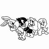 Daffy Duck Coloring Pages Baby Friends Looney Tunes Bugs Taz Kids Game sketch template