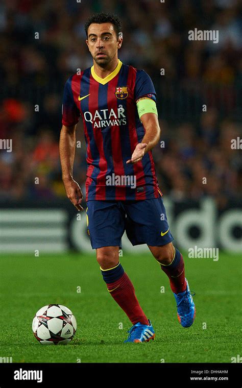 xavi hernandez fc barcelona   champions league soccer stock photo  alamy