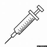 Vaccine Coloring Pages Syringe sketch template
