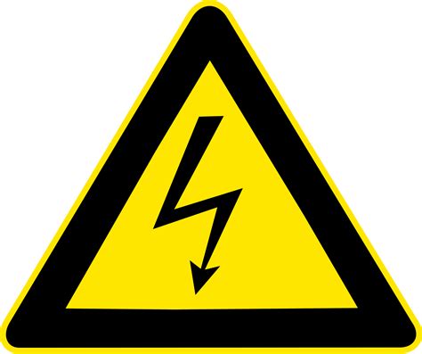 caution high voltage sign clipart