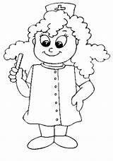 Nurse Coloring Pages Doctor Kids Clipart Cliparts Popular Library Printable sketch template