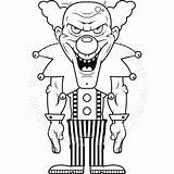 Clown Coloring Scary Pages Evil Getdrawings Drawing sketch template