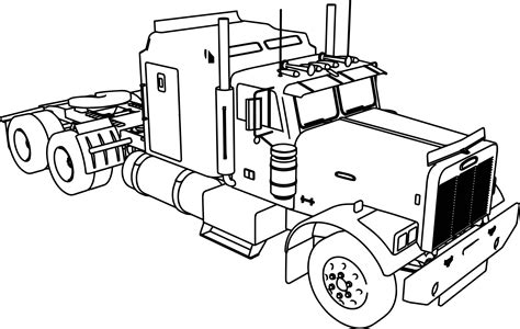 long trailer truck coloring page wecoloringpagecom truck coloring