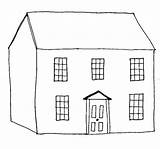 Coloring Pages House Simple Fun Just sketch template