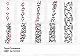 Interweave Tangle Zentangle Pattern Imitates Braids sketch template