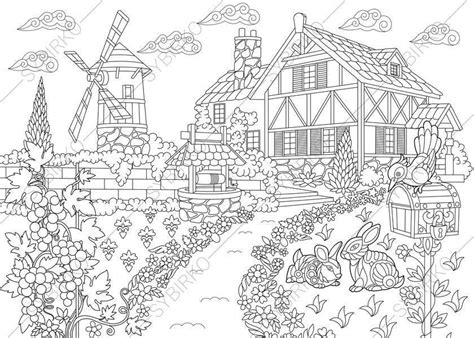 rural farm house coloring pages coloring book pages  kids
