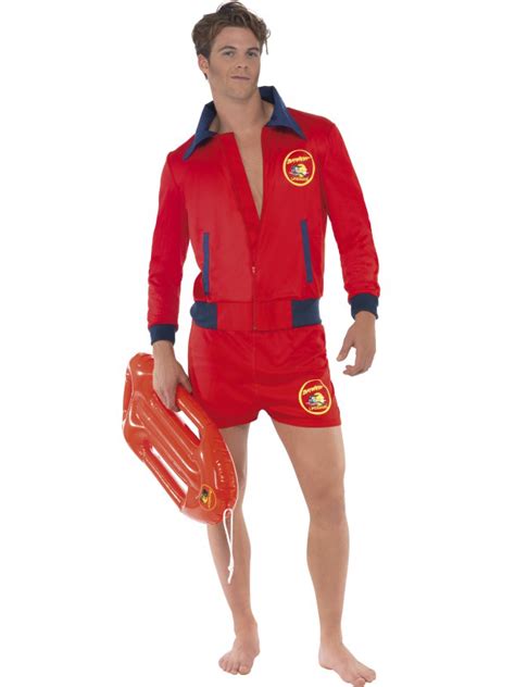 mens baywatch lifeguard sports uniform fancy dress 90s tv stag party