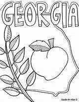 Georgia Coloring Pages State Printable Sheets Keeffe Colouring States Kids Color Doodle Books Studies Social Crafts Preschool Rated Getcolorings Map sketch template