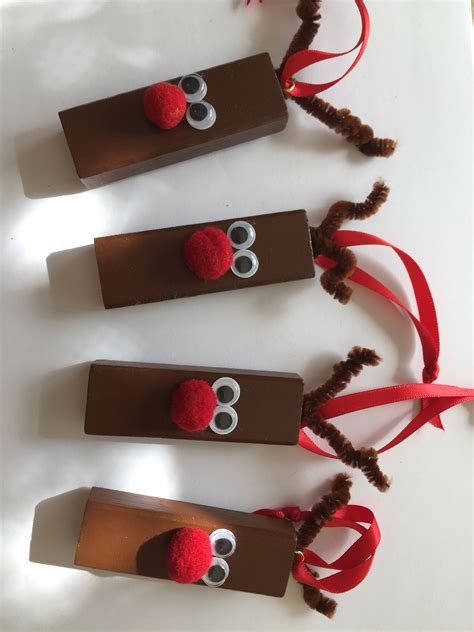 jenga block reindeer christmas ornament crafts