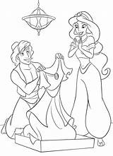 Coloring Jasmine Aladdin Disney Pages Princess Prince Walt Characters Fanpop Little Mermaid Thomas Paintings 1992 sketch template