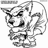 Werewolf Coloring Pages Colorings Print Color sketch template