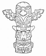 Coloring Tiki Pages Head Totem Getcolorings Getdrawings Pole Colorings sketch template